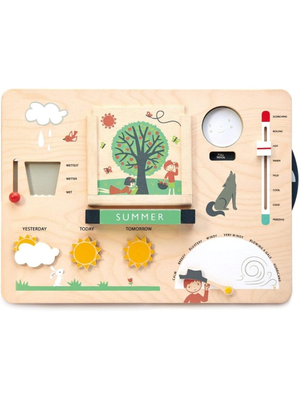 Educational Wooden Weather Board for Kids - Weather Watch Toy for Ages 3+ - Fun